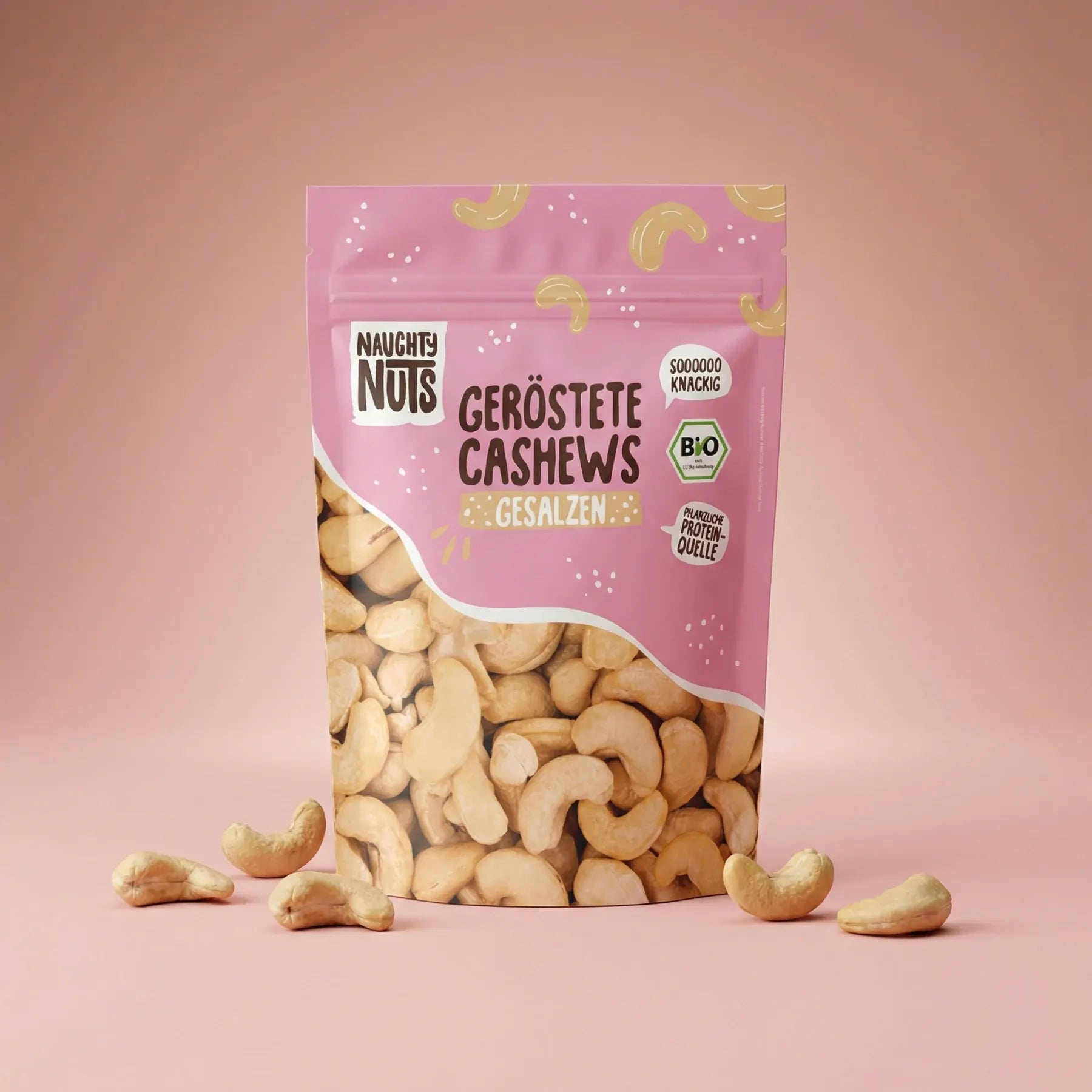 Geröstete Cashews gesalzen