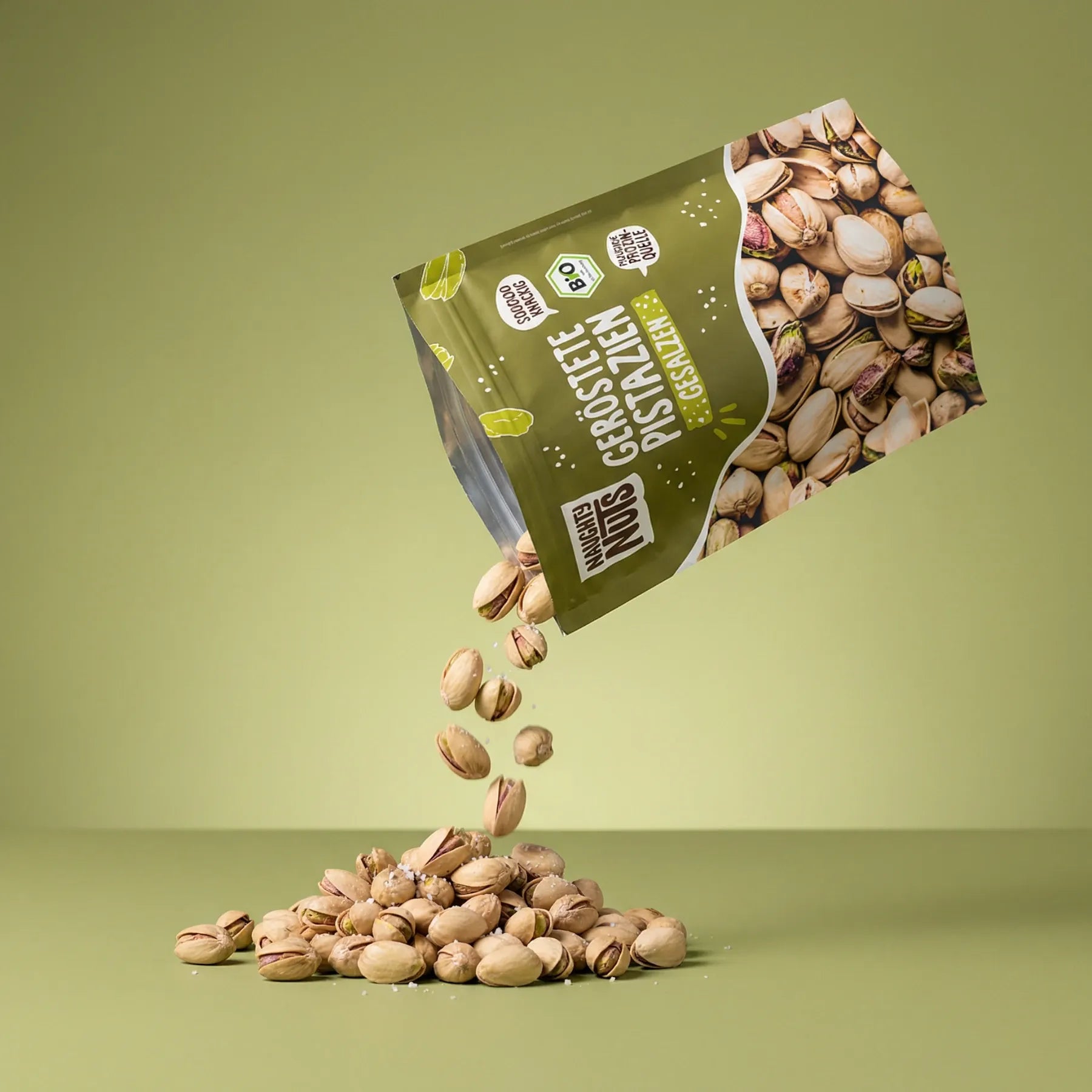 Geröstete Pistazien gesalzen