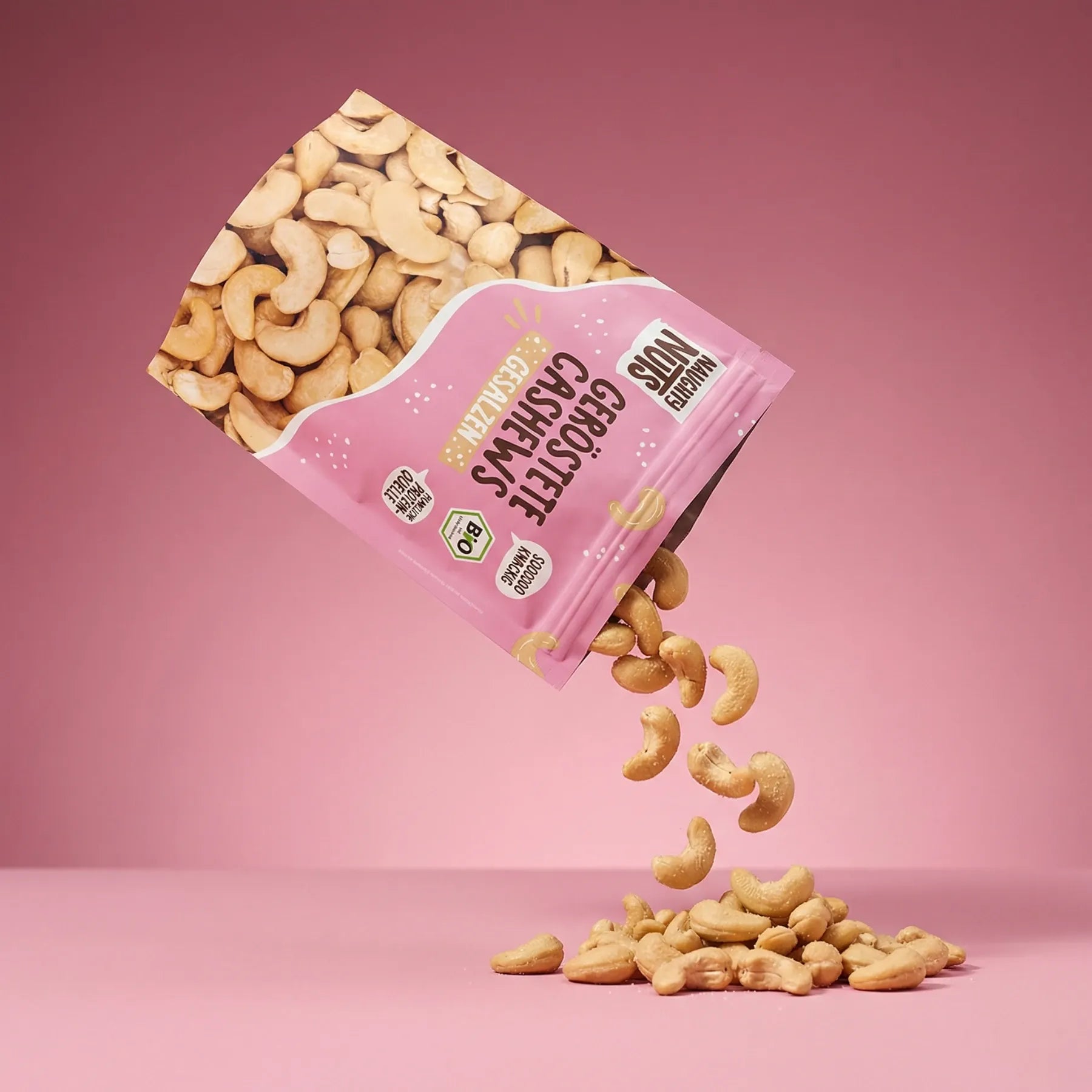 Geröstete Cashews gesalzen