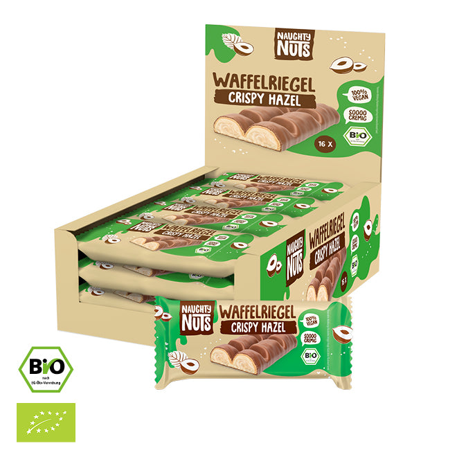 Bio Schoko-Waffelriegel Crispy Hazel