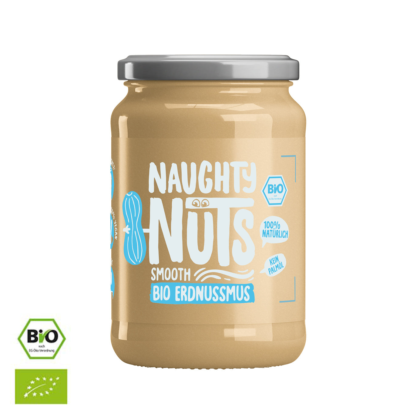 Bio Erdnussmus Smooth (500g Glas)