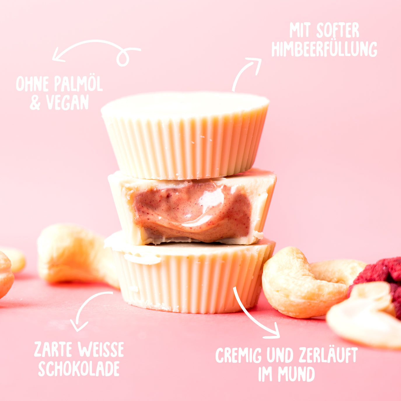 Bio Cashewbutter Cups Raspberry Rumble