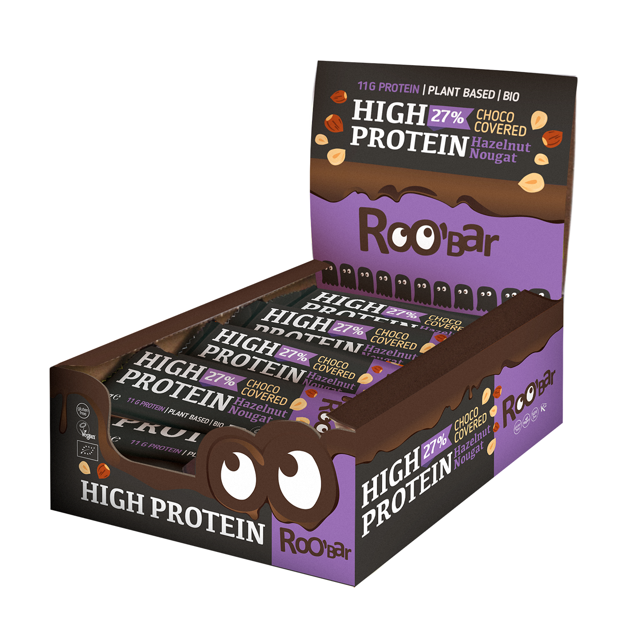 High-Protein Schokoriegel mit Haselnuss Nougat